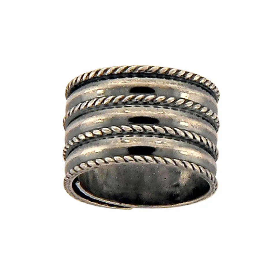 SAGA – Oksidert sølvring – Viking bred