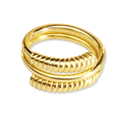 SAGA – Ring i 14k gult gull – Spiral