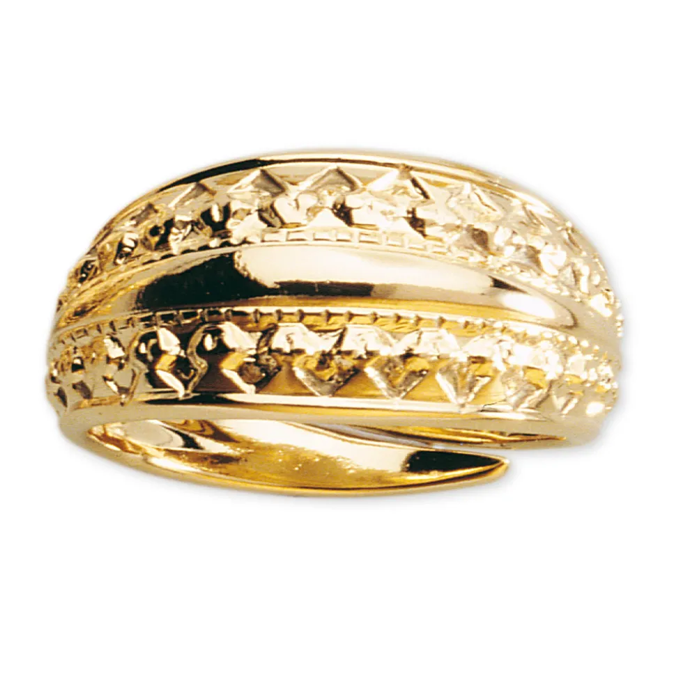 SAGA – Ring i 14k gult gull – Bord