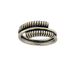 SAGA – Ring i oksidert sølv – Spiral