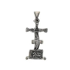 SAGA-sølv-BROSJE-oksidert-» ornament»