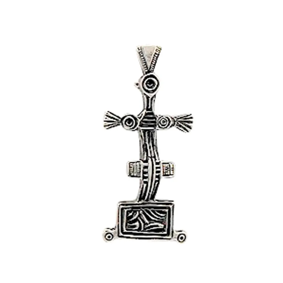 SAGA-sølv-BROSJE-oksidert-» ornament»
