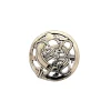 SAGA-sølv-BROSJE-oksidert-«rund»