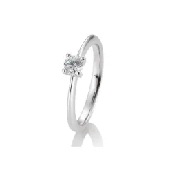 Saint Maurice – enstens diamantring i hvitt gull – 0,30 ct