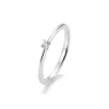 Saint Maurice – enstens diamantring i hvitt gull – 0,05 ct