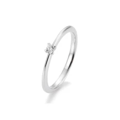 Saint Maurice – enstens diamantring i hvitt gull – 0,05 ct