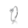 Saint Maurice – enstens diamantring i hvitt gull – 0,40 ct