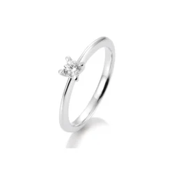 Saint Maurice – enstens diamantring i hvitt gull – 0,20 ct