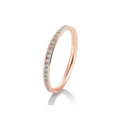 Saint Maurice – Eternity Ring I Rose Gull Med Diamanter 0,26 ct