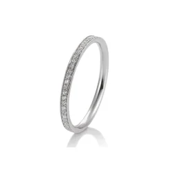 Saint Maurice – Eternity Ring I Hvitt Gull Med Diamanter 0,165 ct