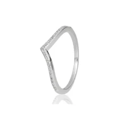 Saint Maurice – Eternity V Ring I Hvitt Gull Med Diamanter 0,125 ct