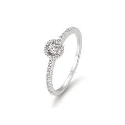 Saint Maurice – Fantasy Circle Pavé Ring i hvitt gull med diamanter 0,22 ct.