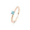 Saint Maurice – Fantasy Ring I Rose Gull Med Blå Topaz