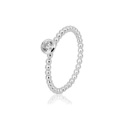 Saint Maurice – Kulering I Hvitt Gull Med Diamant 0,15 ct