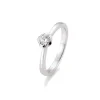 Saint Maurice – Rose enstens diamantring i hvitt gull – 0,20 ct.