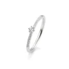 Saint Maurice – Solitaire Ring Pavé i hvitt gull med seks klør og diamant 0,17 ct.