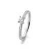 Saint Maurice – Solitaire Ring Pavé i hvitt gull med diamant 0,35 ct.