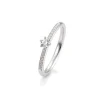 Saint Maurice – Solitaire Ring Pavé i hvitt gull med seks klør og diamant 0,23 ct.