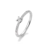 Saint Maurice – Solitaire Ring Pavé i hvitt gull med diamant 0,23 ct.