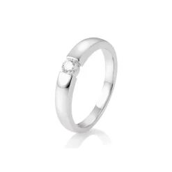 Saint Maurice – Tension enstens diamantring i hvitt gull – 0,15 ct.