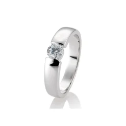 Saint Maurice – Tension enstens diamantring i hvitt gull – 0,40 ct.