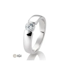 Saint Maurice – Tension enstens diamantring i hvitt gull – 0,50 ct.