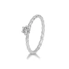 Saint Maurice – Tvunnet Ring I Hvitt Gull Med Diamant 0,15 ct