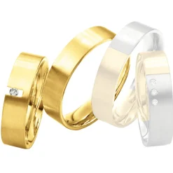 Saint Maurice – Twin Set giftering i gult gull – 5,5 mm – Herremodell