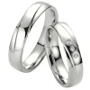 Saint Maurice – Twin Set giftering i hvitt gull – 5 mm – Damemodell med diamanter