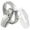 Saint Maurice – Twin Set giftering i hvitt gull – 5 mm – Herremodell