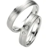 Saint Maurice – Twin Set giftering i hvitt gull – 5 mm – Herremodell