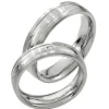 Saint Maurice – Twin Set giftering i hvitt gull – 5,5 mm – Damemodell med diamanter