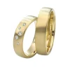 Saint Maurice – Twin Set giftering i gult gull – 5,5 – Damemodell med diamanter