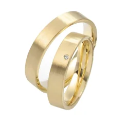 Saint Maurice – Twin Set giftering i gult gull – 4,5 mm – Herremodell