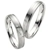 Saint Maurice – Twin Set giftering i hvitt gull – 4 mm – Damemodell med diamanter