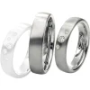 Saint Maurice – Twin Set giftering i hvitt gull – 5 mm – Damemodell med diamanter