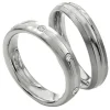 Saint Maurice – Twin Set giftering i hvitt gull – 4,5 mm – Damemodell med diamanter