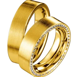 Saint Maurice- Infinity Giftering- Gult gull- 6mm- Damemodell med diamanter