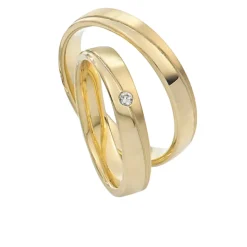 Saint Maurice- Twin Set- Giftering- Gult gull – 4 mm- Herremodell