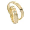 Saint Maurice- Twin Set- Giftering- Gult gull – 4 mm- Damemodell med diamanter