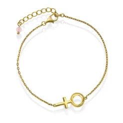 Serenity by Gulldia – Femme armbånd i forgylt sølv med rosenkvarts