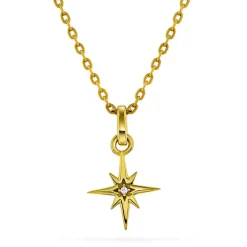 Serenity by Gulldia – Guiding Star halssmykke i sølv, rosenkvarts
