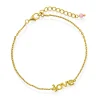 Serenity by Gulldia – Love armbånd i forgylt sølv og rosenkvarts