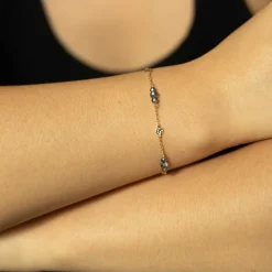 Shapes by Gulldia – Fairy armbånd i forgylt sølv, dyp blå