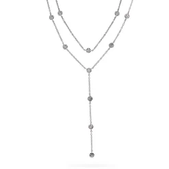Shapes by Gulldia – Heat Double Chain halssmyke i sølv