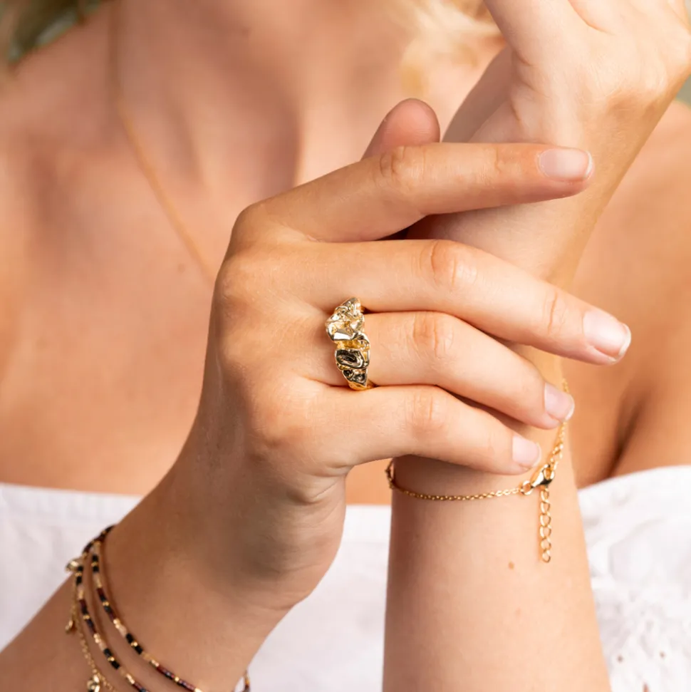 Shapes by Gulldia – Mindful ring i forgylt sølv