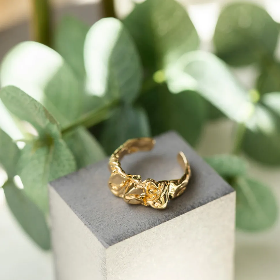 Shapes by Gulldia – Mindful ring i forgylt sølv