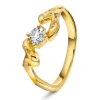 Shapes by Gulldia – Sparkle ring i forgyldt sølv med zirkonia