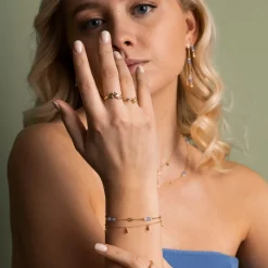 Shapes by Gulldia – Sparkle ring i forgyldt sølv med zirkonia