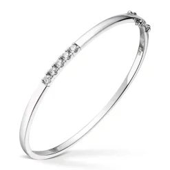Silver by Frisenberg – Armring i sølv med 5 zirkoniasteiner
